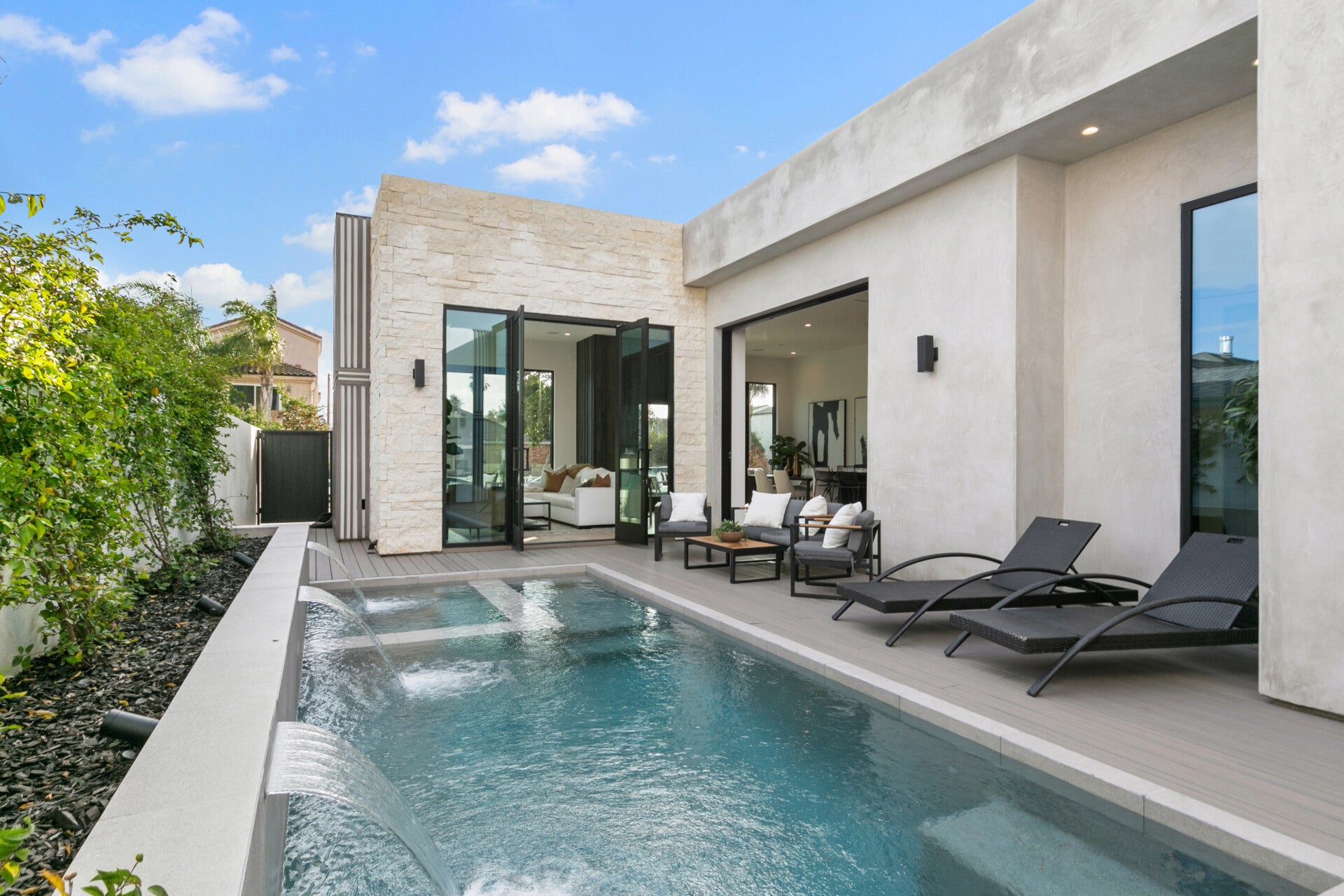 Pool, spa and outdoor living at 215 Lincoln Avenue