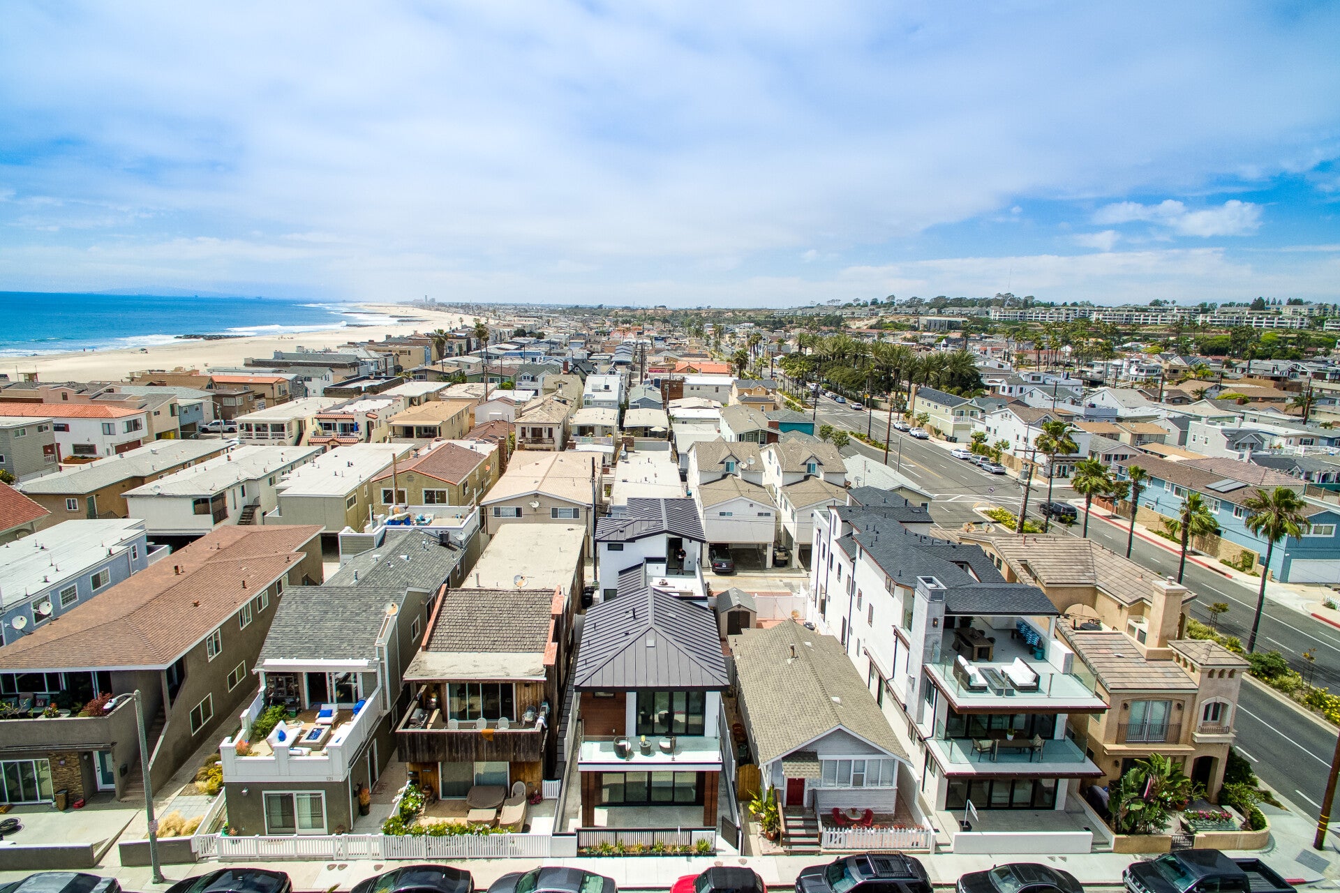 Aerial view · Coastal neighborhood