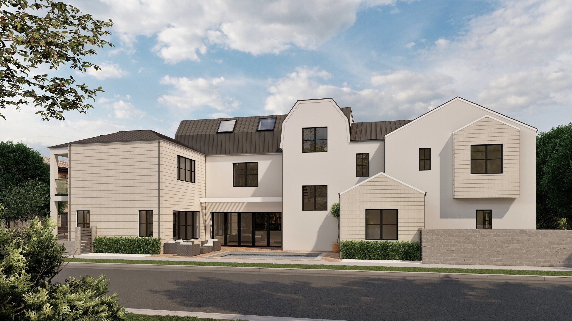 Architectural rendering · Second elevation