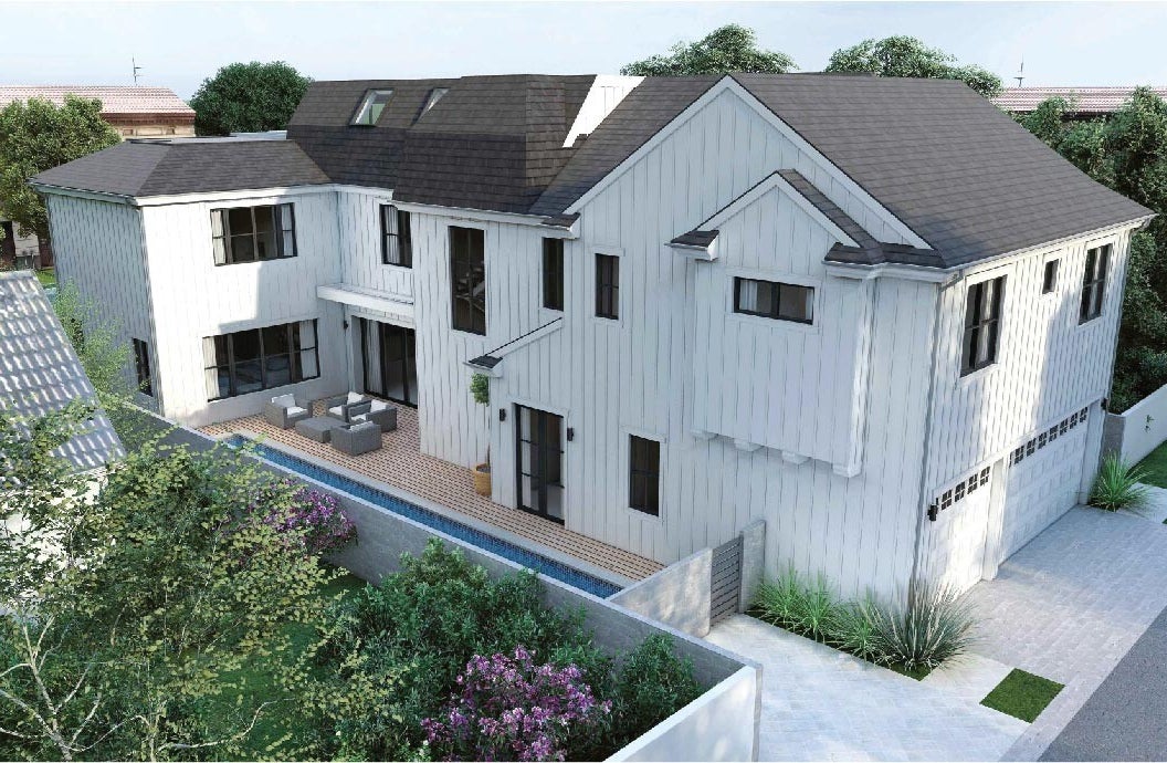 Architectural rendering · Rear elevation